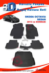 Skoda Octavia Sedan 2013 Ve Sonrası Paspas Ve Bagaj Havuzu Seti