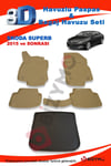 Skoda Superb 2015 Ve Sonrası Bej Paspas ve Bagaj Havuzu Seti