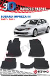 Subaru İmpreza 3 Hb 2007-2011 3D Paspas Takımı Bizymo
