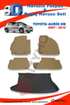 Toyota Auris Hb 2007-2012 Bej Paspas ve Bagaj Havuzu Seti