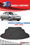 Toyota Corolla Sedan 2002-2007 3D Bagaj Havuzu Bizymo