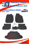 Toyota Corolla Sedan 2002-2007 Paspas ve Bagaj Havuzu Seti