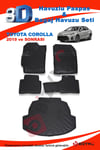 Toyota Corolla Sedan 2019+ Hybrid Paspas ve Bagaj Havuzu Seti