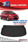 Toyota Yaris Hb Kalın Stepne 2011 Ve Sonrası 3D Bagaj Havuzu Bizymo