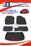 Toyota Yaris Hb Kalın Stepne 2011 Ve Sonrası Paspas ve Bagaj Havuzu Seti