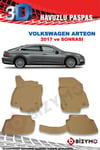 Volkswagen Arteon 2017 Ve Sonrası 3D Bej Paspas Takımı Bizymo