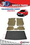 Volkswagen Caddy 2004-2010 Bej Havuzlu Paspas ve Bagaj Seti Bizymo