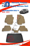 Volkswagen Golf 6 2009-2012 Bej Paspas ve Bagaj Havuzu Seti