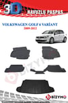 Volkswagen Golf 6 Variant Havuzlu Paspas ve Bagaj Seti Bizymo
