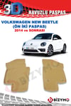 Volkswagen New Beetle 2014 Ve Sonrası 3D Bej Paspas Takımı Bizymo