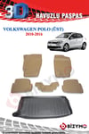 Volkswagen Polo Üst 2010-2016 Bej Havuzlu Paspas ve Bagaj Seti Bizymo
