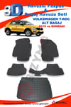 Volkswagen T-Roc 2019+ 3D Havuzlu Paspas + Alt Bagaj Havuzu Set