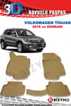 Volkswagen Tiguan 2016 Ve Sonrası 3D Bej Paspas Takımı Bizymo