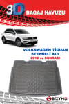 Volkswagen Tiguan Stepneli Alt 2016+ 3D Bagaj Havuzu Bizymo