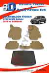 Volkswagen Tiguan Stepnesiz 2016 Ve Sonrası Bej Paspas ve Bagaj Havuzu Seti