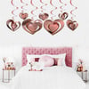 3 Boyutlu Rose Gold Kalp Asma Süs 12 Parça