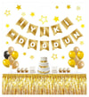 Gold Varak Üzeri Beyaz İyi Ki Doğdun Banner