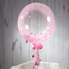 Şeffaf Pembe Konfetili Balon 45 cm