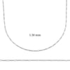 1.50 mm Gümüş Figaro Zincir - 0.40 mikron