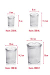 24'lü Barok Yuvarlak 4 Boy Kavanoz Seti & Saklama Kabı & Erzak Kabı (6*2000 ML, 6*1000 ML, 6*500 ML, 6*250 ML)