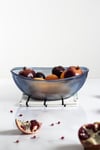 Akrilik Barok Lacivert Büyük Oval Meyve & Salata Kasesi & Karıştırma Kabı / 3,3 Lt  (CAM DEĞİLDİR)