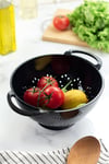 Akrilik Siyah Makarna Süzgeçi & Sebze Meyve Süzgeçi 