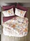 Cotton Box Çift Kişilik Modeline Nevresim Takımı Flos Bordo
