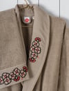 Cotton Box Folk Art Aile Bornoz Seti Yamka Bej-Antrasit