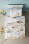 Cotton Box Genç Ranforce Nevresim Takımı Tek Kişilik Buildo Mavi