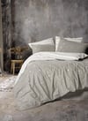 Cotton Box Klein Nakışlı Çift Kişilik Nevresim Takımı Moke Kahve