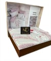 Cotton Box Puff Nakışlı Ranforce Çift Kişilik Anneler Günü Nevresim Takımı Bellini Pembe