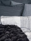 Cotton Box Trim Çift Kişilik Battaniyeli Nevresim Takımı Smooth Siyah
