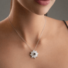 Gümüş 100 Dilde Seni Seviyorum Lotus Kadın Kolye