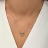 Gümüş Rose Minimal Kelebek Bayan Kolye
