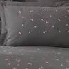 Hobby Çift Kişilik Poplin Premium Nakışlı Nevresim Spring Gri