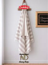 Hobby Stripe Kahve Plaj Havlusu 70x140