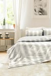 Şaheser Home Collection İpliği Boyalı Çift Kişilik Nevresim Takımı Nenas Antrasit