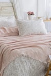 Şaheser Home Collection Müslin Yatak Örtüsü Çift Kişilik Pamela Pudra