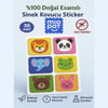 Sinek Kovucu Sticker %100 Doğal Bitkisel Uçucu Yağlı Sevimli Dostlar
