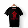 1 Mayıs Emek Ve Dayanışma Günü HAKLIYIZ Baskılı Bisiklet Yaka T-shirt - Siyah