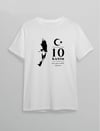 10 Kasım Atatürk Anma Günü Silüet Baskılı Oversize Bisiklet Yaka T-shirt - Beyaz