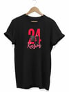 24 Kasım Öğretmenler Günü Öğretmen Hediyesi Baskılı Oversize T-shirt - Siyah