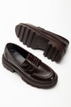 746-759 Kahve Yanki Yüksek Tabanlı Loafer Ayakkabı