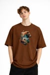 Bear2 - Oversize Tişört KAHVE