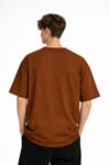 Blurry - Oversize Erkek Tişört KAHVE