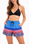 Deniz Şortu Fermuarlı Cepli File Astarlı Hızlı Kuruyan Premium - Mavi