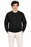Erkek 2Li Bisiklet Yaka İçi Şardonlu 2 İplik Düz Uzun Kollu Regular Fit Sweatshirt - Siyah - Gri