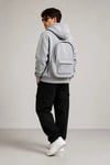 Erkek 3 İplik Şardonlu Tam Fermuarlı Kapüşonlu Arka Çanta Detaylı Sweatshirt - Gri
