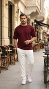 Erkek Duble Kol Basic Tişört