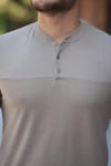 Erkek Hakim Yakalı Kısa Kollu Pamuklu T-shirt